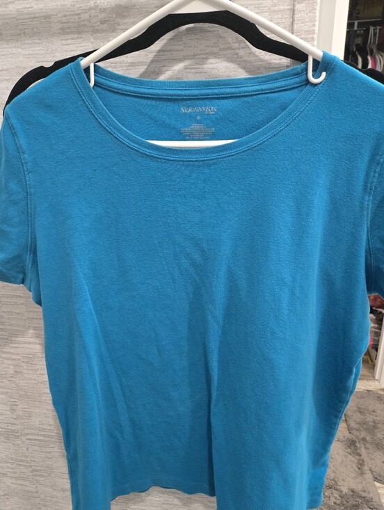 St. John's Bay Tops - Blue Crewneck Short Sleeve St Johns Bay